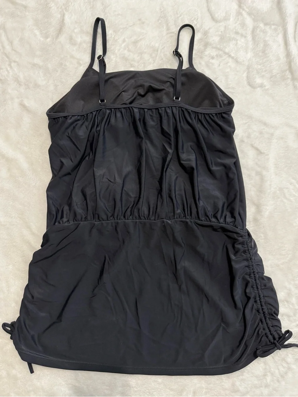 Beachsissi Black Blouson Modest Swim Dress